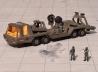 USAF Transporter für Schwerlasten (Heavy Expanded Mobility Tactical Truck HEMTT) mit ABC-Trupp