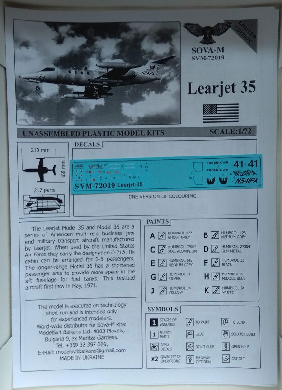 Sova-M - Learjet 35 „Phoenix Air“