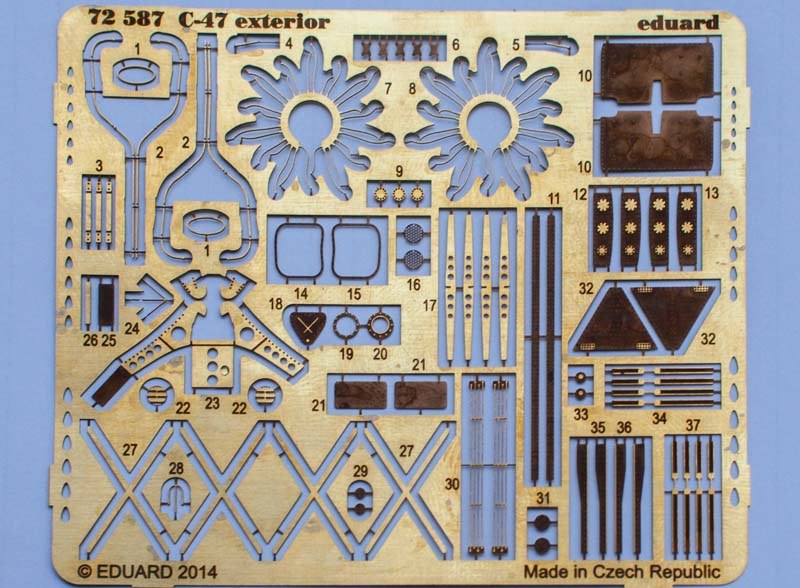 Eduard Ätzteile - C-47 exterior