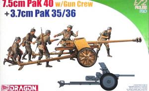 Bausatz: 7.5cm PaK 40 w/Gun Crew + 3.7cmPaK 35/36