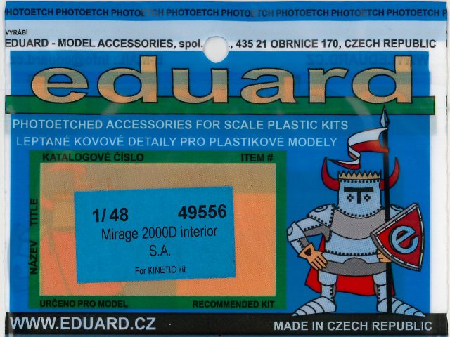 Eduard Ätzteile - Mirage 2000D interior S.A.