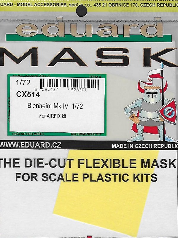 Eduard Mask - Blenheim Mk.IV 1/72 Mask