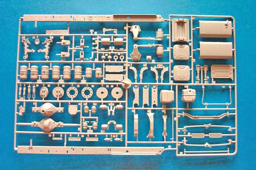 Der detaillierte Rahmen und diverse Anbauteile