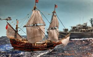 Mayflower II trifft HMS Diamond auf hoher See