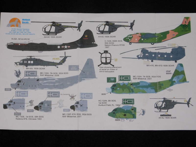 Wolfpak Decals 72-022: Special Operators Teil 1