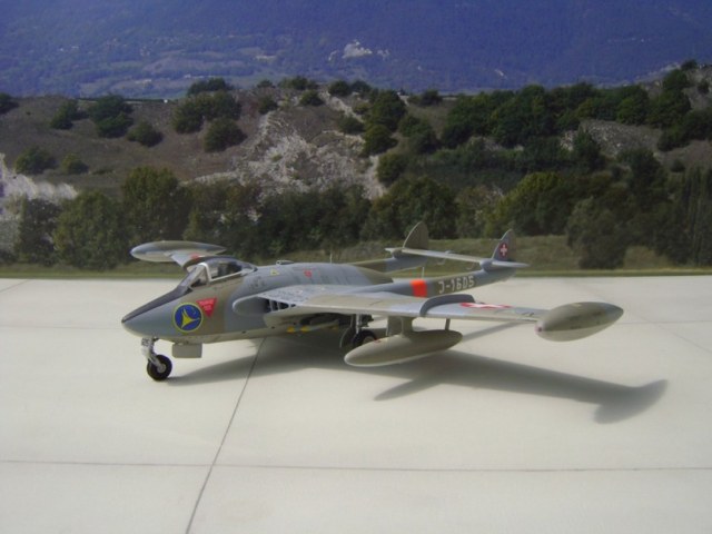 Modell DH-112 Venom Mk.1 der Schweizer Luftwaffe