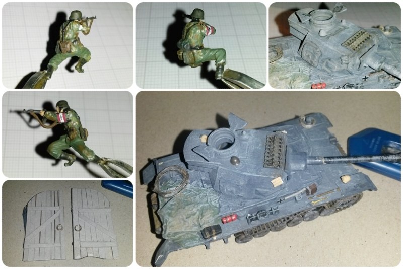 Ein paar Detailaufnahmen des Panzers und der Figuren