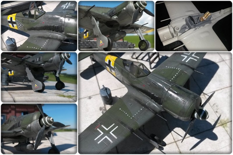 Einige Bemalungsdetails der nur aus wenigen Teilen bestehenden Focke Wulf Fw 190 A-6