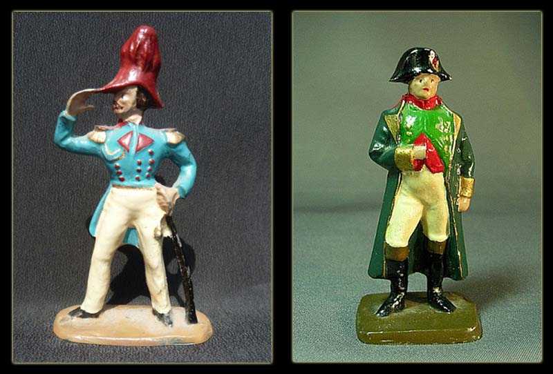 Der bayerische General und Napoleon waren die ersten Malversuche von Franz Winkler im Jahre 1982 (Round-Figuren!) Einfach, aber dennoch schön!