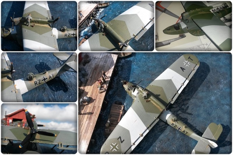 Blick auf den Bau des Flugboots Dornier Do-18 sowie ein Blick auf einige Details des Fliegers.