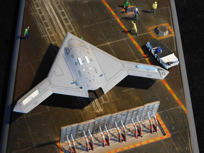 Northrop Grumman X-47B UCAS vor dem Katapultstart