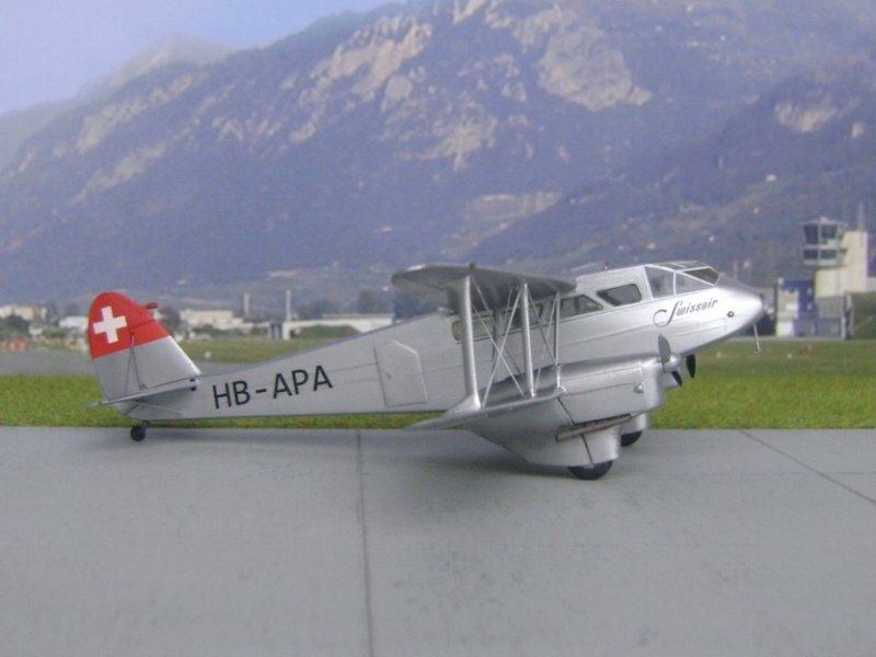 Modell de Havilland D.H. 89 Dragon Rapide Swissair HB-APA