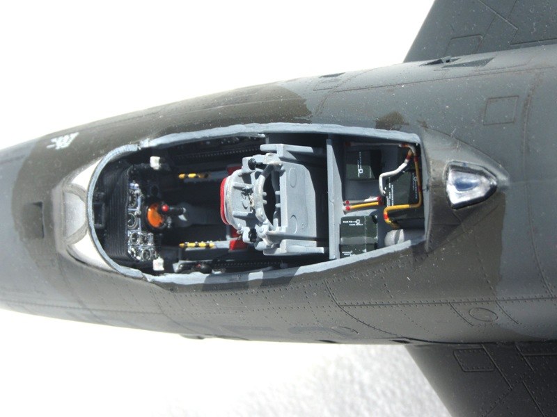 Blick ins Cockpit bei demontiert Kanzelhaube
