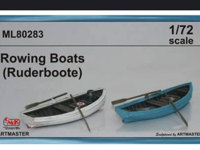 Blick auf das Resinbausatzcover des 1:72 Kits, der 2 Boote enthält.