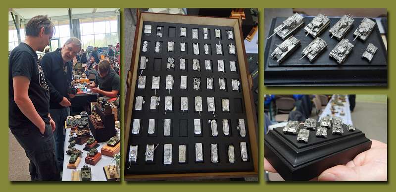 Joefi und seine gepanzerten Miniaturen / links die Standard Ausführung in Zinn - rechts die rare Sonderedition in Metall