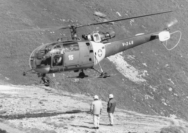 Alouette III SE-3160 bei Transportaufgaben