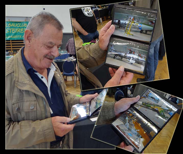 Richard, ein begeisterter Modellversium-Leser zeigt mir seine Flieger. Er hat in seiner langen Modellbau-Praxis ca. 1000 Modelle geschaffen und gesammelt ! 