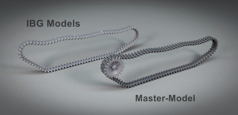Die Laufketten von IBG Models und Master-Model im direkten Vergleich