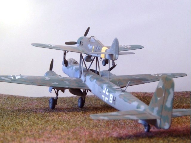 Junkers Ju 88 H-4 Führungsmaschine und Fw 190 A-6