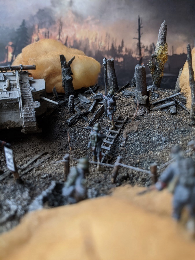 Das Diorama soll den Schrecken des Krieges wiederspiegeln - so wie die völlig sinnlose Opferung unzähliger Soldaten für ein paar Meter Geländegewinn