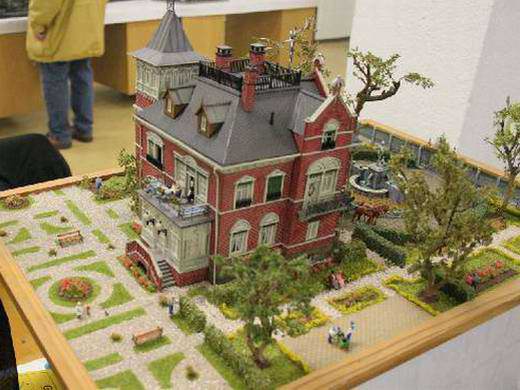 Villa mit Park - ein Modellbaubereich, der auf Ausstellungen eher selten zu finden ist