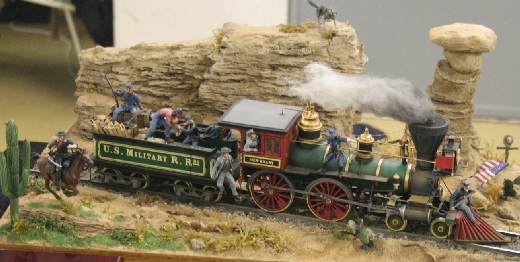 Lokomotive aus dem wilden Westen, ein Diorama, das auf der GMM schon ausgezeichnet wurde