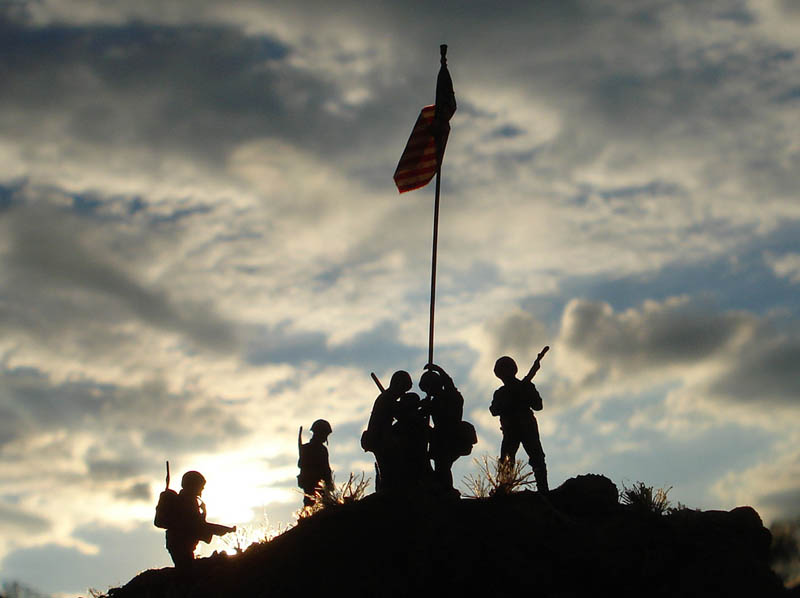 Iwo Jima – rising of the first flag