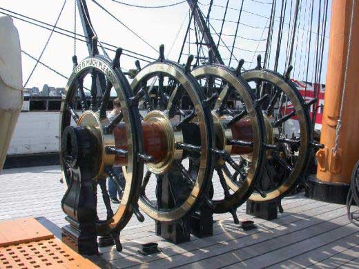 Das Steuerrad der HMS Warrior