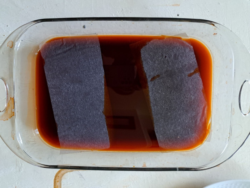 Bad in der Kaffeelauge