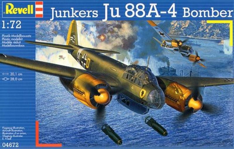 Das hervorragend gestaltete Cover des neuen Revell 1:72 Bausatzes der Junkers Ju 88.