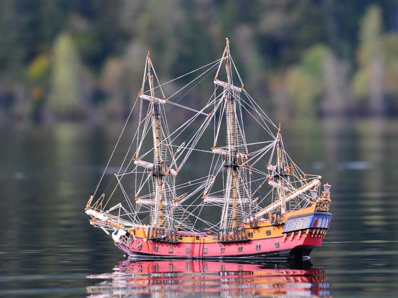 Segelschiff, 18. Jahrhundert (späteres Piratenschiff)