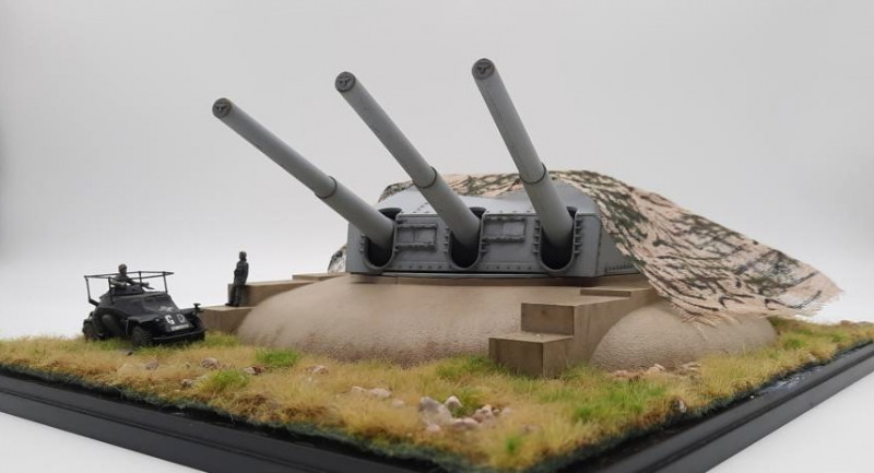 Turm C der Gneisenau als Küstenbatterie