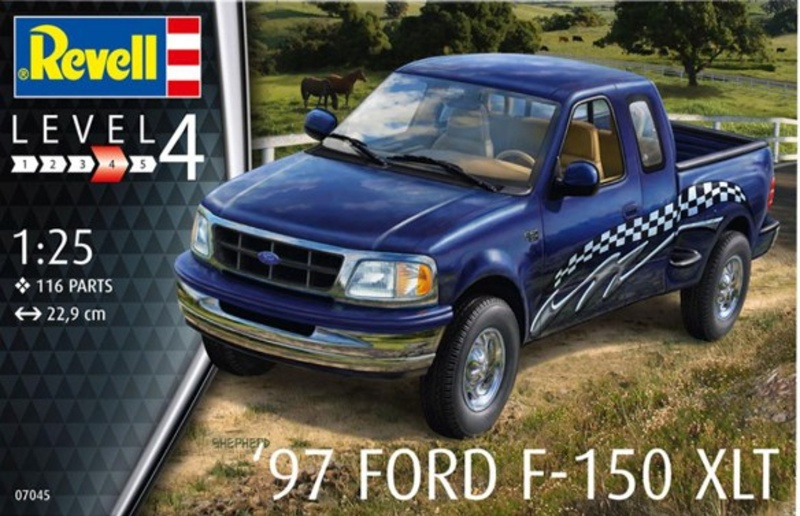 Bausatz: Revell No. 7045: 1997 Ford F-150 XLT, Maßstab 1:25