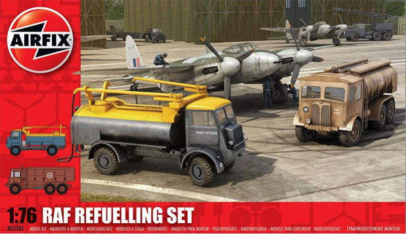 Blick auf das 1:76 Bausatzcover des Airfix Kits. Abgebildet ist AEC 6x6 Tankwagen der RAF, der als Basis für mein Modell diente