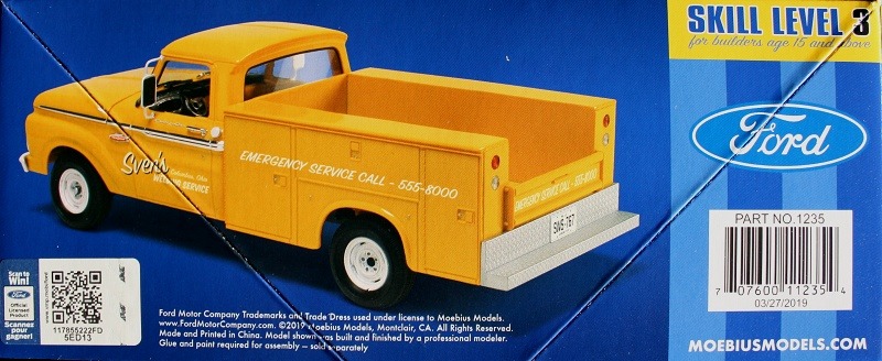 Moebius Models - 1965 Ford F-100 Service Truck