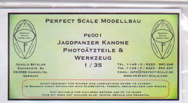 Perfect Scale Modellbau - Jagdpanzer Kanone Photoätzteile und Werkzeug