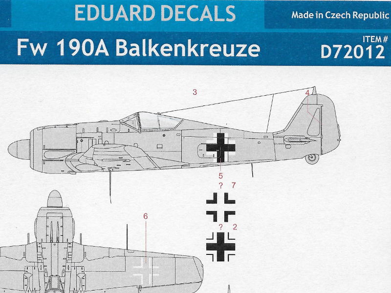 Eduard - Fw 190A Balkenkreuze