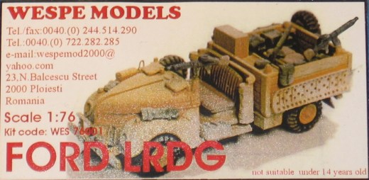 Wespe Models - Ford LRDG