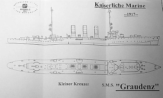 HP-Models - Kleiner Kreuzer SMS Graudenz (1917)