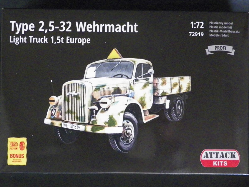 Attack Hobby Kits - Type 2,5-32 Wehrmacht Light Truck 1,5t Europe