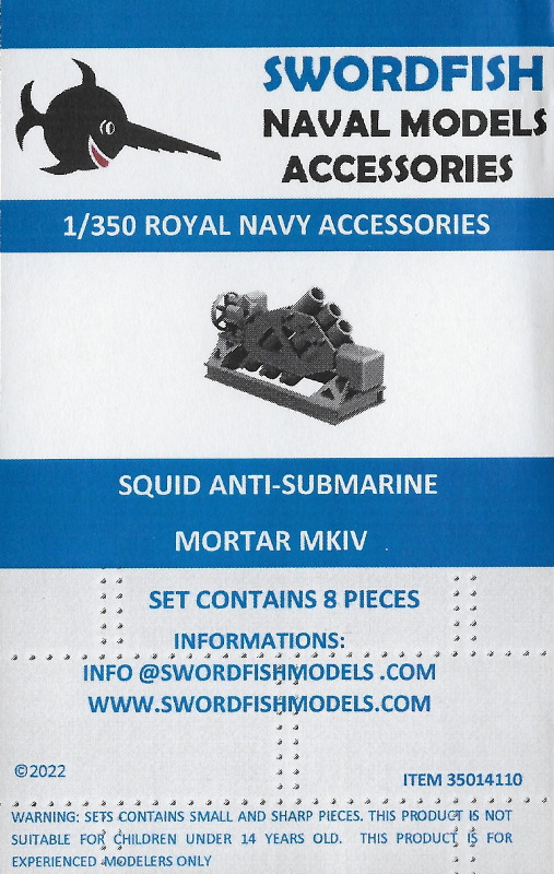 Swordfish Models  - Squid Anti-Submarine Mortar MkIV