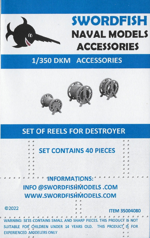 Swordfish Models  - Set of reels for destroyer