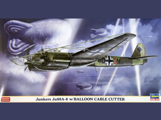 Hasegawa - Junkers Ju88A-8 w/Balloon Cable Cutter