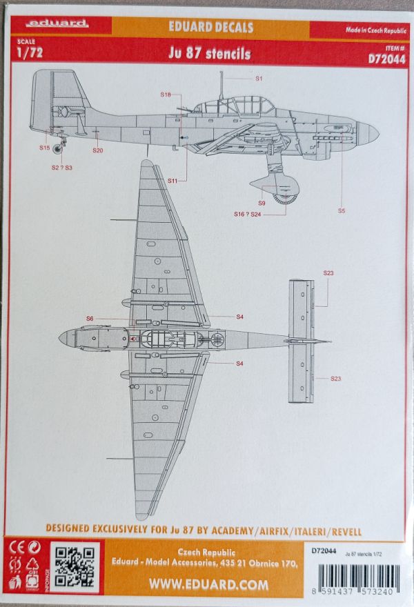 Eduard - Ju 87 Stencils