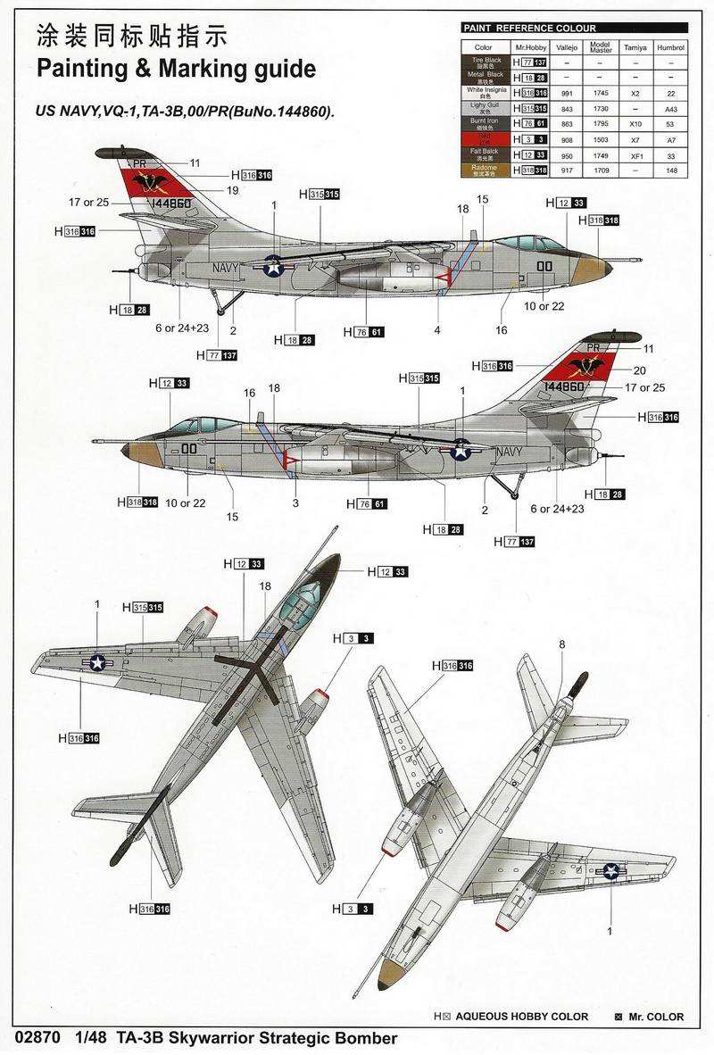 Trumpeter - TA-3B Skywarrior Strategic Bomber