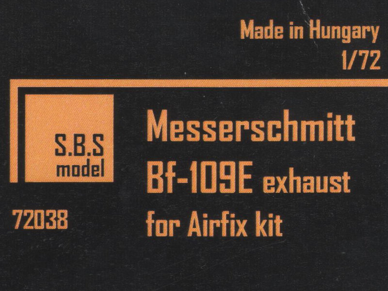 S.B.S Model - Messerschmitt Bf-109E exhaust