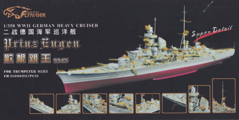FlyHawk - WWII German Heavy Cruiser Prinz Eugen 1945 Super Detail