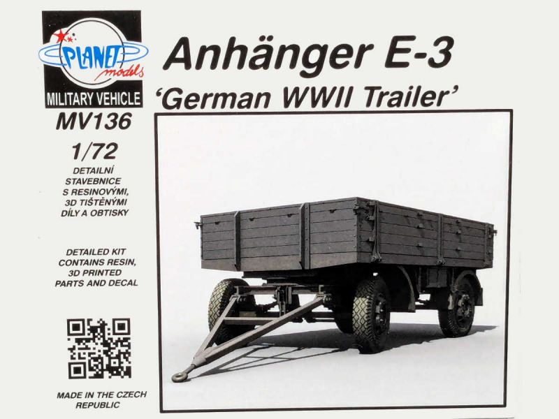 Planet Models - Anhänger E-3 German WWII Trailer