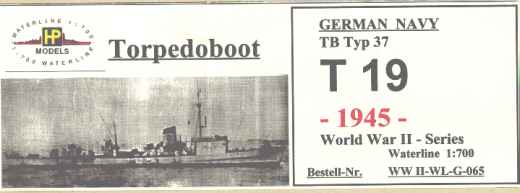 HP-Models - Torpedoboot Typ 37 T-19 der deutschen Kriegsmarine