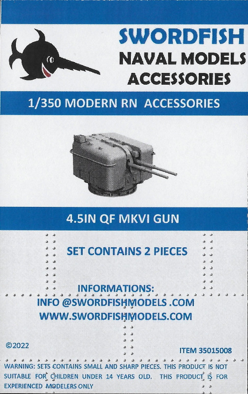 Swordfish Models  - 4,5in QF MkVI Gun